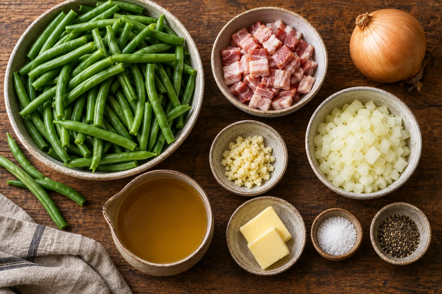 Country Green Beans ingredients — AI-generated food photography